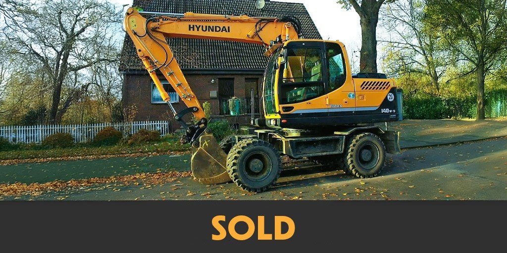 Hyundai R140W-9 mobile excavator sold to the Netherlands by Findeq