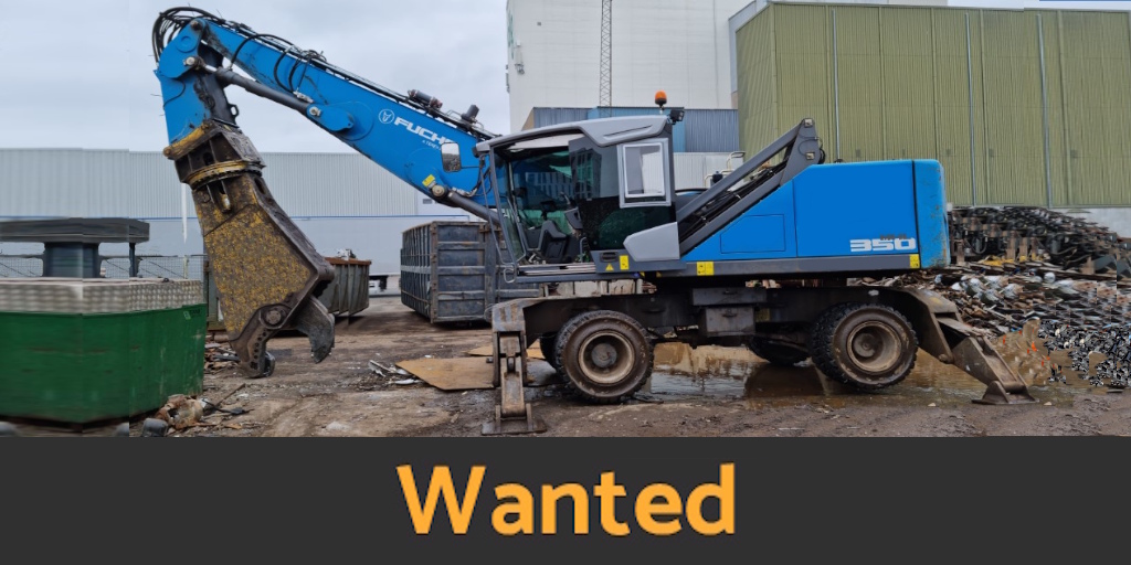 We are currently looking for several low hours terex- fuchs material handlers for sorting waste and scrap metals.