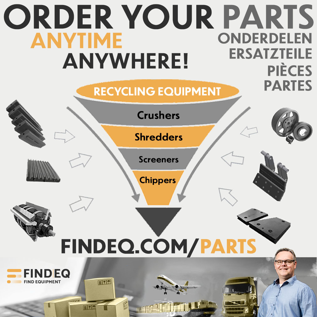 Wear and spare parts for your recycling equipment from findeq