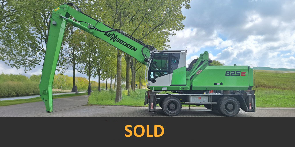 Sennebogen 825m e-series from 2021 used and only 6280 hours found, serviced and sold by findeq. We find equipment for you.