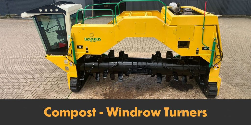 Self-propelled windrow turners for composting from findeq. We find equipment for you.