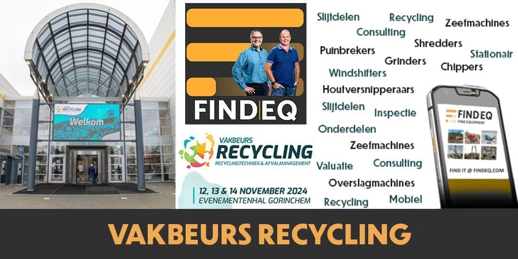 Vakbeurs Recycling 2024. Findeq will be there aswell as visiter. Want to talk to us, let us know.