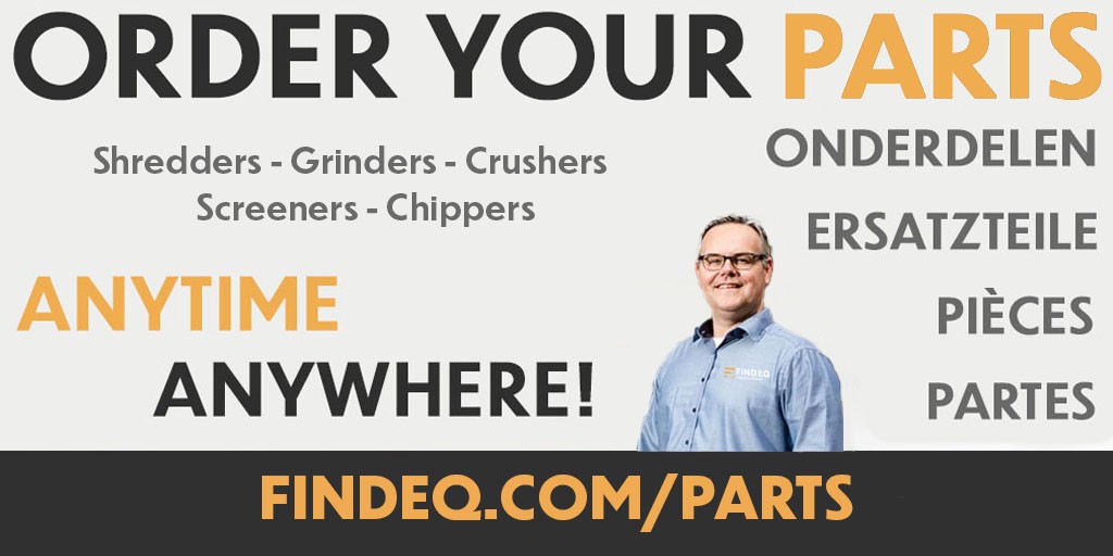 We can help you with delivery of original and non-original parts for your crusher, screener, chipper, grinder and shredders. Contact Findeq if you need our help. Shipment and delivery worldwide.