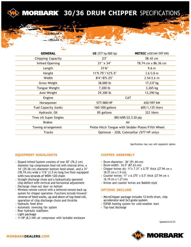 Morbark 30/36 Morbark 30/36